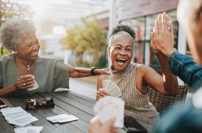 More than a residence people outdoors socializing