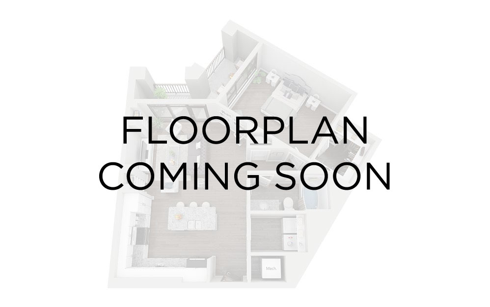 A2.1 - 1 bedroom floorplan layout with 1 bathroom and 767 square feet